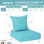 Set 2 Cojines Asiento Olefina Resistente Agua 23x26pulg