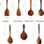 7 Cucharas de Teca Natural para Cocina Antiadherentes