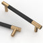 30 Tiradores Gabinete 5pulg Negro Mate Bronce Champán