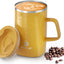 Taza térmica acero inox 16oz doble pared asa tapa deslizante