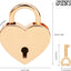 Candado corazón dorado 3uds para bolso joyero