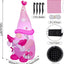 Gnomo rosa inflable 4ft para niñas decoración