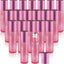 20 Botellas Vidrio Esmerilado 0.3oz con Bolas Inox y Tapas Aluminio