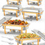 Chafer Acero Inox Rectangular con Cubierta y Utensilios
