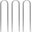 25 Estacas U Galvanizadas 12" para Jardín Manguera Goteo