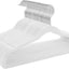 Perchas terciopelo antideslizantes 50 Uds Blanco/Plateado