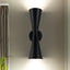 Aplique pared baño moderno negro 13" decoración interiores