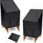 Fundas sillas exterior impermeables apilables 2 pzas