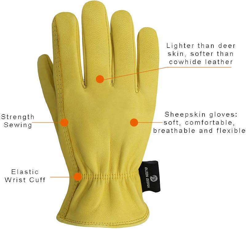 Guantes cuero vaca marrón talleres antiespinas