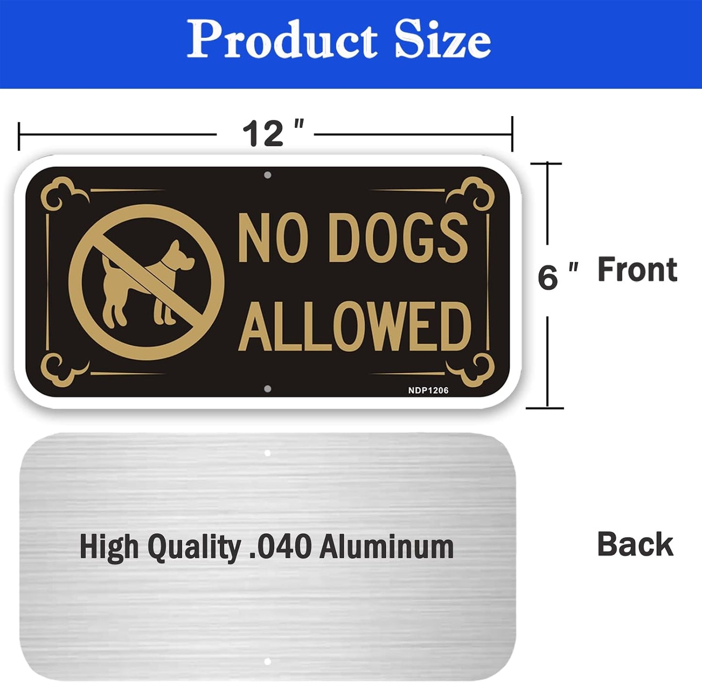 2 Letreros Aluminio Inox 12x6" Protección UV Exterior