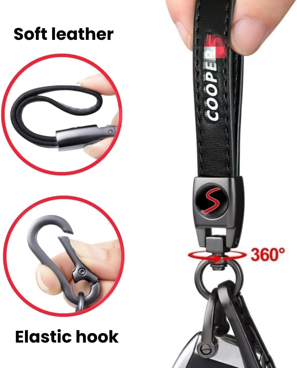 Porta llaves de cuero premium para coche