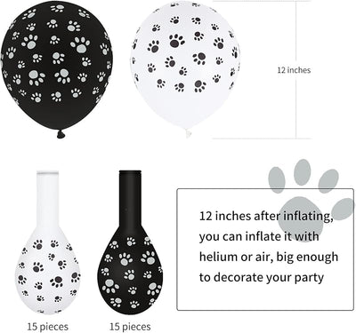 30 Globos Látex 12pulg Estampado Perro Cachorro Decoración