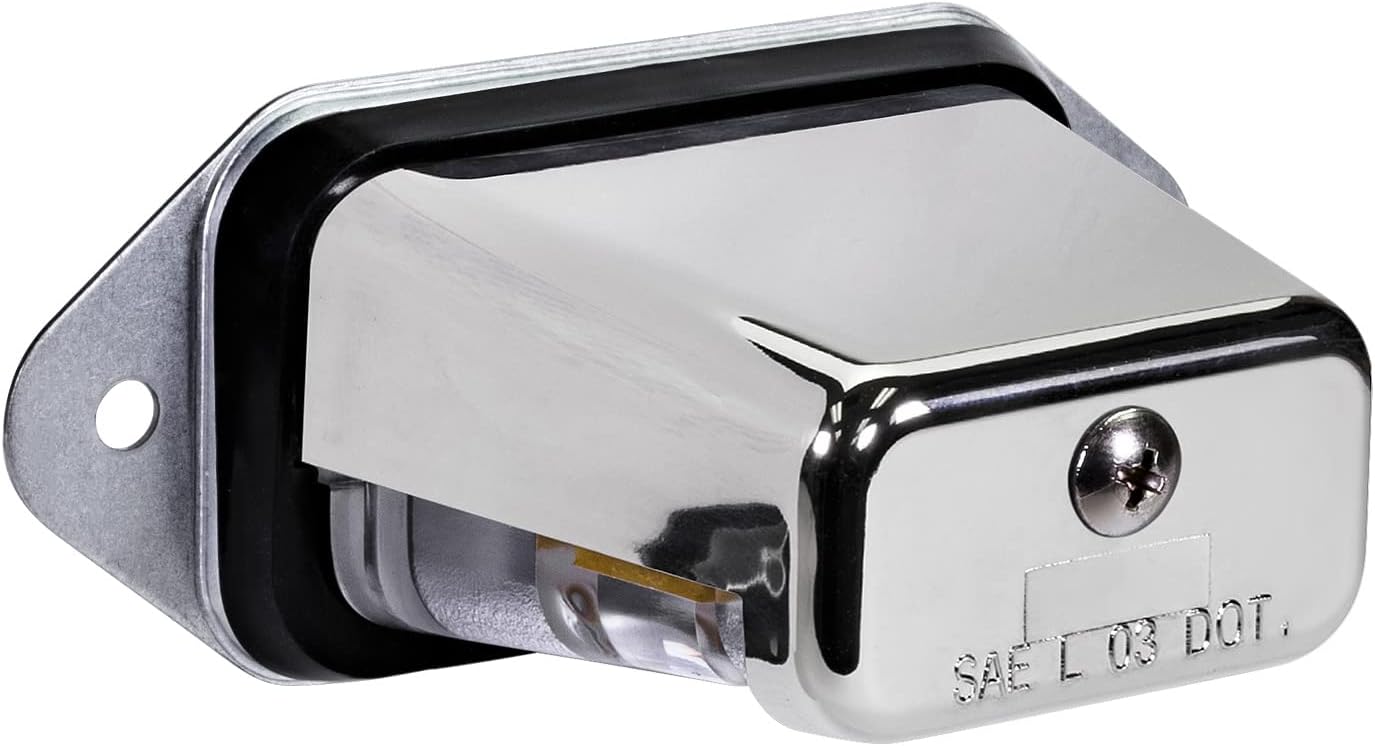 Luz LED cromada para placa remolque barco 12V impermeable