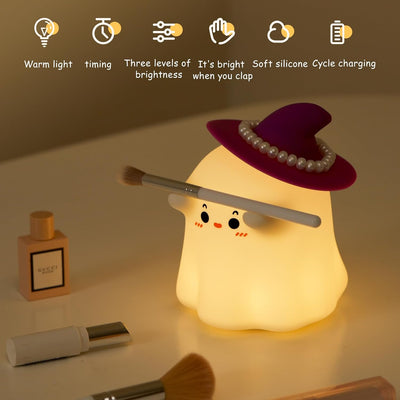 Luz nocturna fantasma para niños recargable regulable