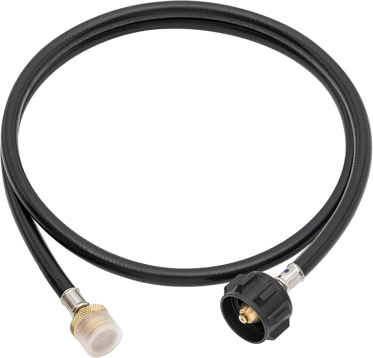 Manguera adaptadora propano 5ft 1libra a 20libra QCC1 tipo 1 negro