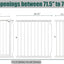 Puerta bebé ancha 71.5-76.3" sin taladro para mascotas