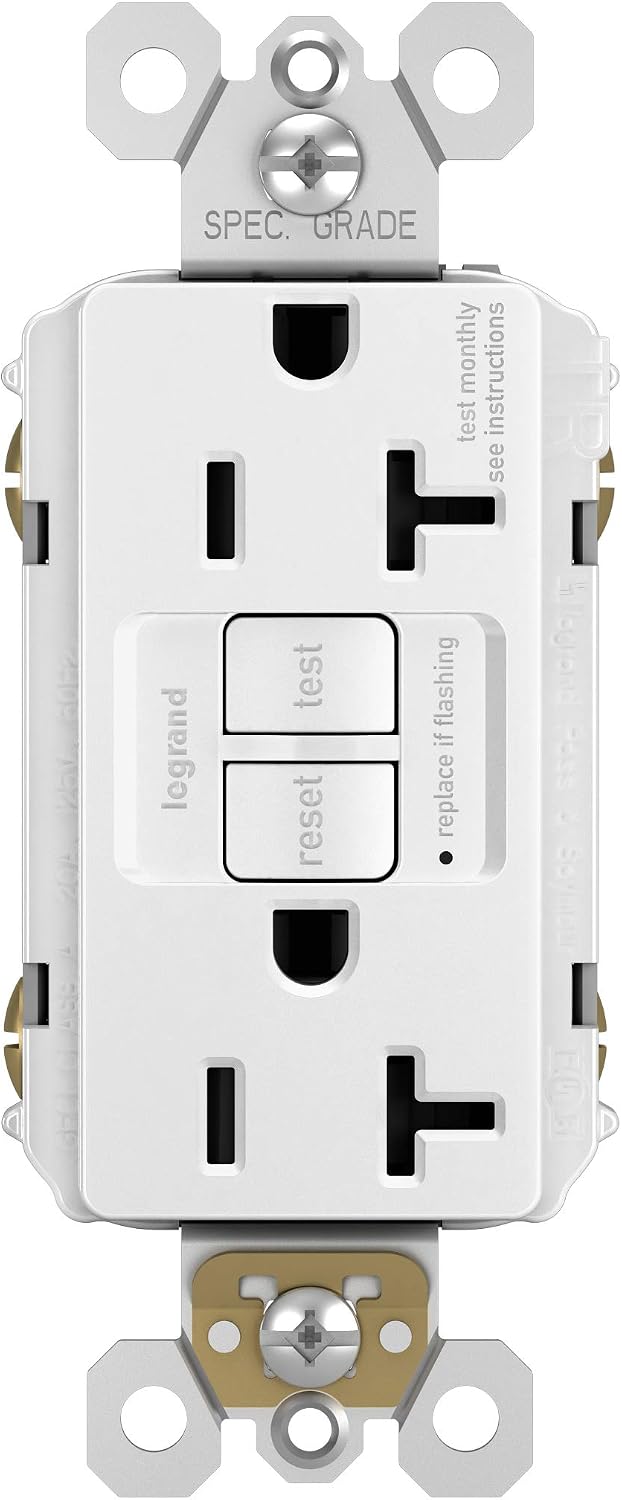 Toma eléctrica dúplex resistente color blanco