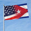 Bandera Cuba y EE.UU. 3x5ft color vivo resistente UV