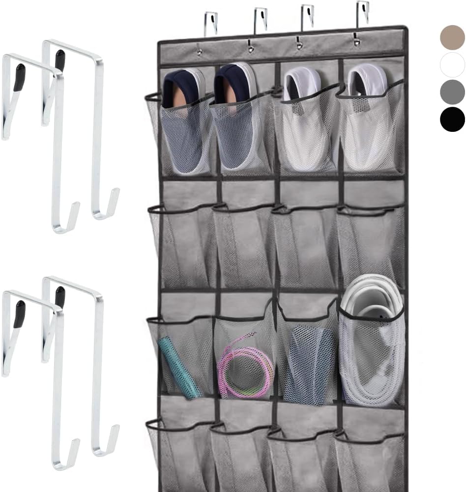 Organiz. zapatos puerta 24 bolsillos malla transpirable
