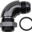 Adaptador 12AN macho a ORB 90 grados aluminio negro