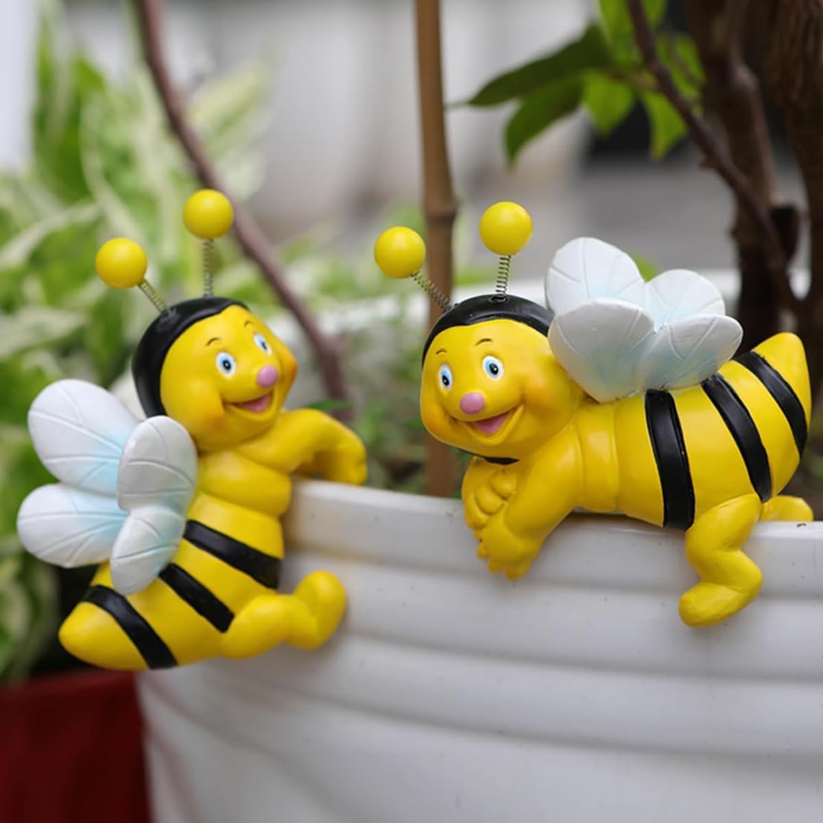 2 Pzas Abrazaderas Abejas para Macetas Decorativas