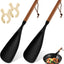 Cuchara de silicona para cocina antiadherente con mango de madera y soporte de clip (negro, 12.8)