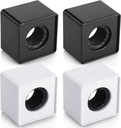 4 Pzas Estación Micrófono con Espuma Bandera Cubo Negro Blanco