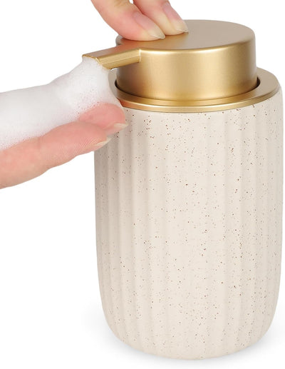 Dispensador jabón espuma cerámica 10.8oz vacío baño