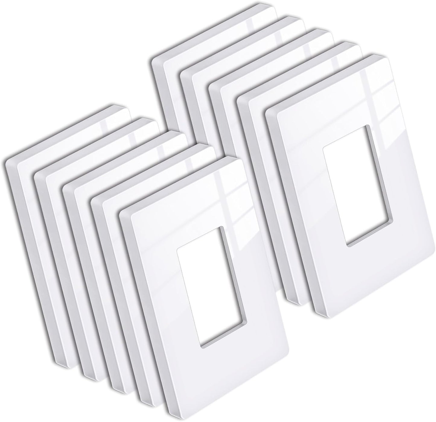 Placa pared decorativa sin S 4.88x3.11pulg blanco nieve