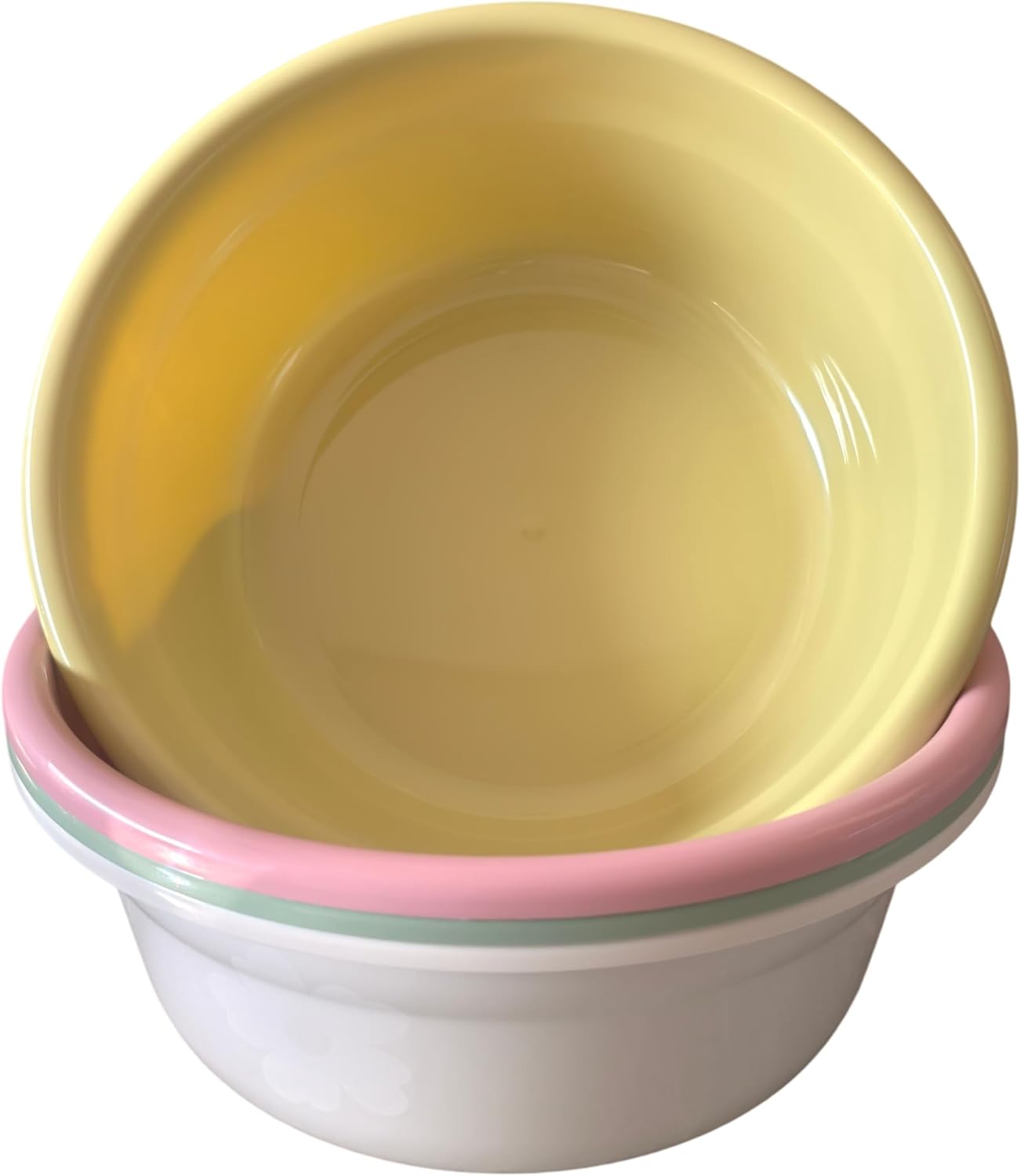 4 Lavabos Plástico Redondos 5qt 11.5x4.3pulg