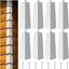 8 Esquinas Laterales Aluminio 8pulg Tapas Blancas Exteriores