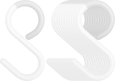 12 Ganchos Plástico Silenciosos Soportan 10lb Blanco Grande
