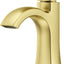 Grifo baño control único 1 mango acabado dorado cepillado