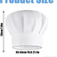 4 Sombreros Chef Niños Ajustables Blanco