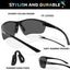 Gafas sol deportivas lentes verdes marco negro rectangular