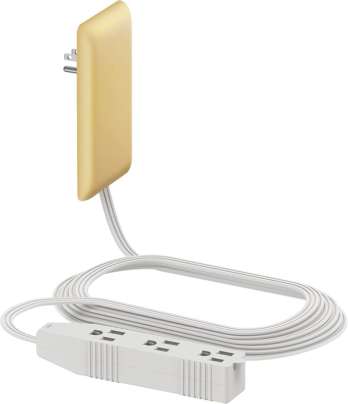 Extensor tomacorriente 3 tomas placa pared 8 ft ETL