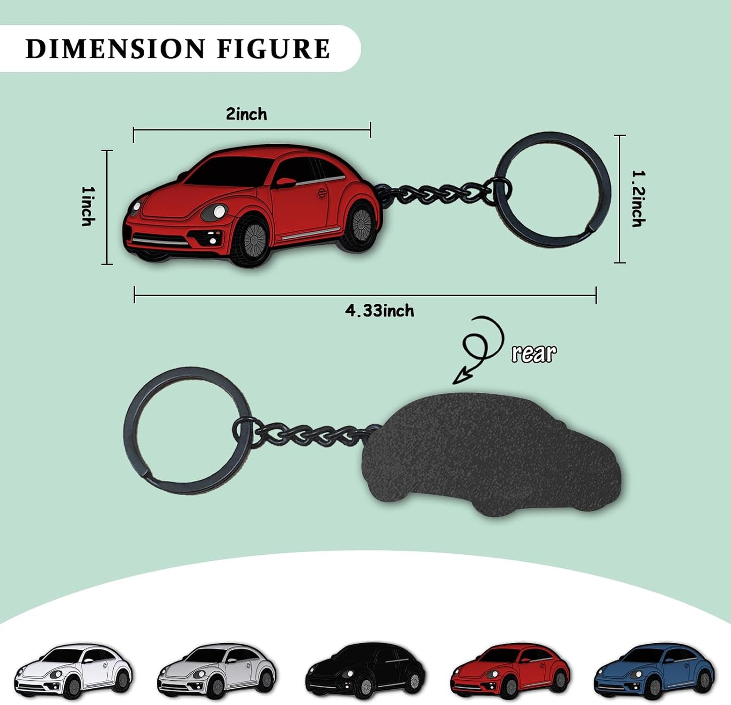 Llavero metal para Volkswagen New Beetle 05-22