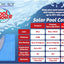 Cubierta solar ovalada piscina 15x30ft color plateado 10mil