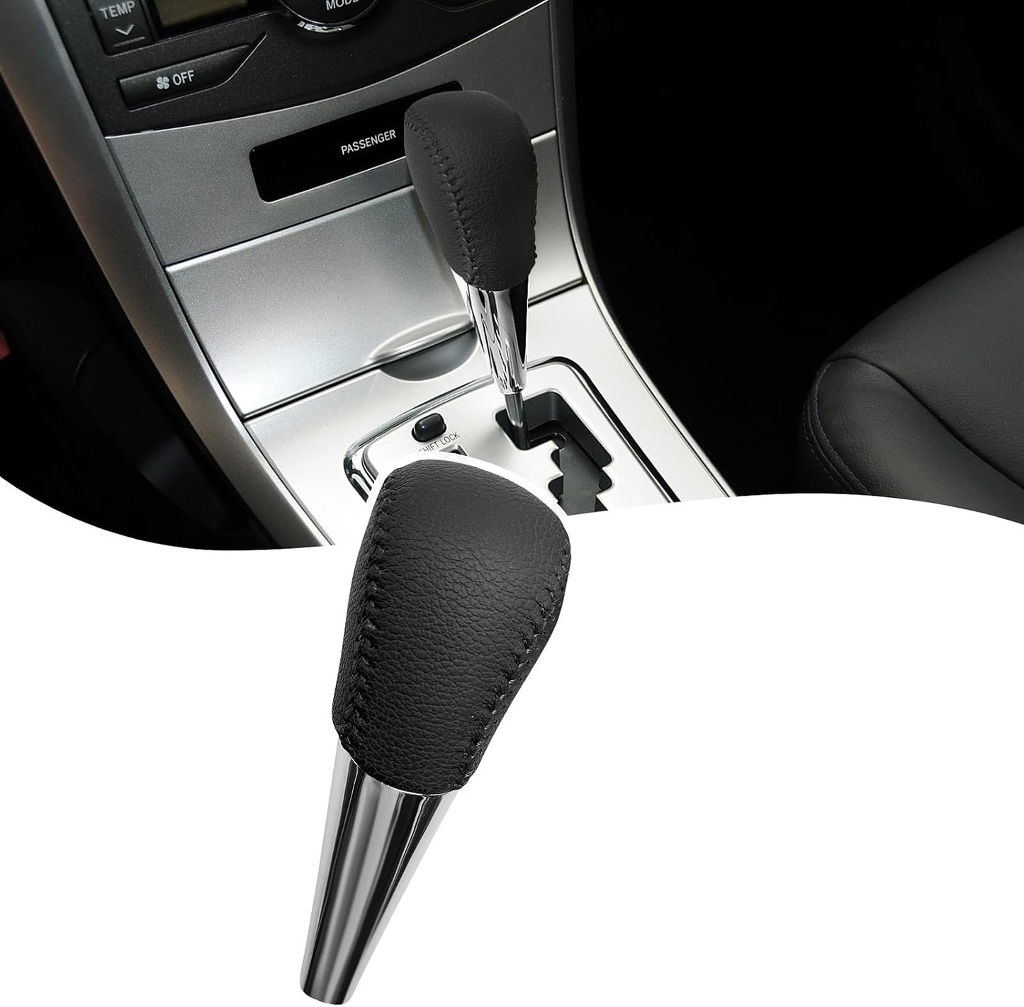 Pomo palanca cambios cuero negro comp Toyota Corolla