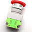 Interruptor emergencia rojo 0.866pulg 600V 10A