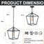 Lámpara isla cocina RC con luz colgante industrial vintage