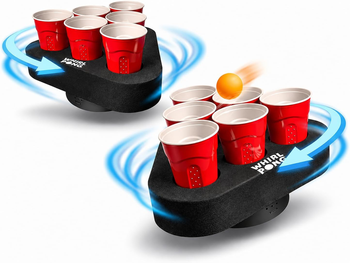 Set Pong Taza Giratoria Recargable para Fiesta