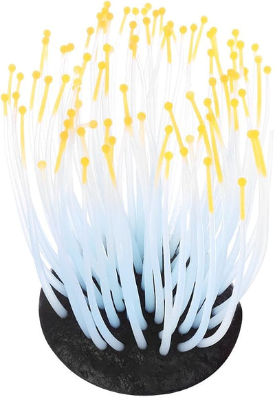 Acuario Artificial Luz Nocturna Silicona Coral Peces Decoración