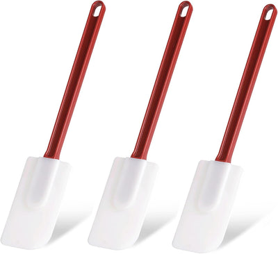 3 Espátulas Silicón Resistentes Calor 9.5pulg Antiadherentes