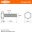 Tornillos hex M5-0.8x35mm acero inox 304 brillante 25uds