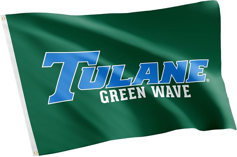 Bandera TU Tulane 3x5ft tela poliéster duradera
