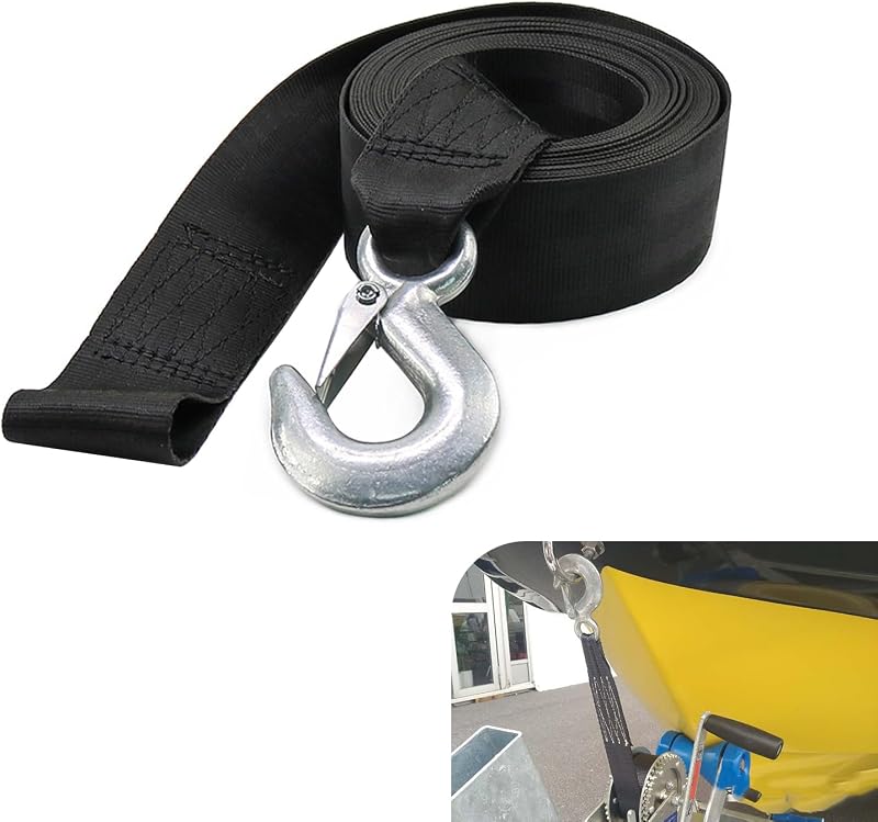 Correa cabrestante barco resistente 20ft universal ATV camión negro