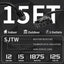 Cable extensión exterior 12/3 15 ft 3 tomas SJTW 12 AWG