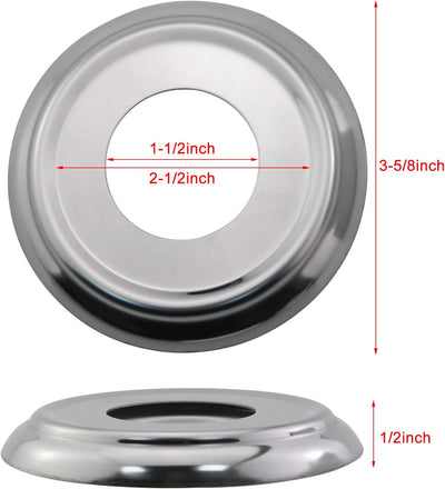 Grifo baño acero inox 1-1/2pulg anillo desbordamiento