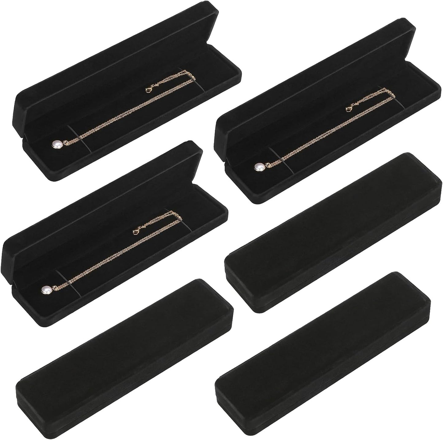 6 Cajas Regalo Joyas Terciopelo Almacenamiento Navidad Boda